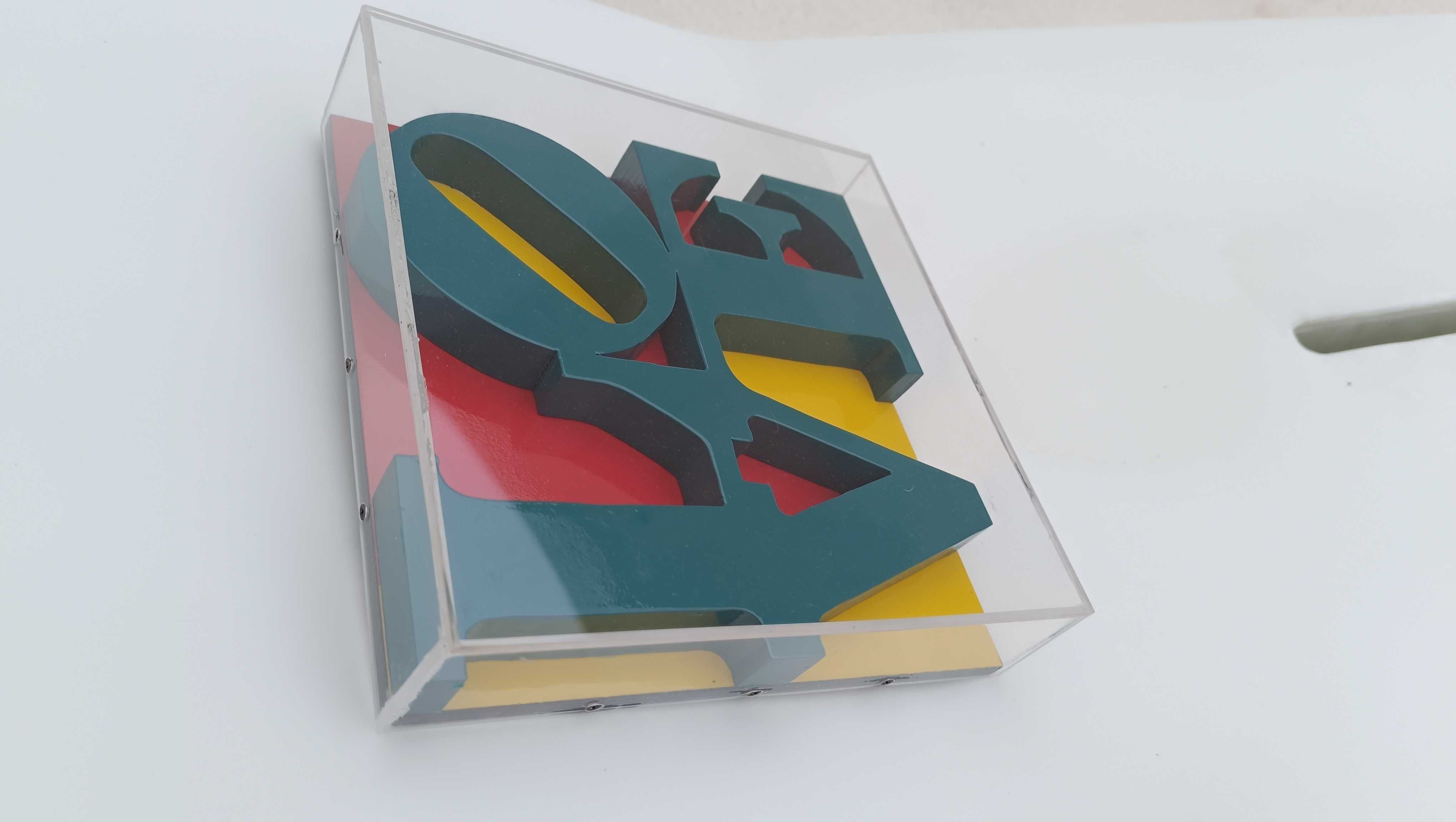 Quadro escultura arte contemporânea LOVE