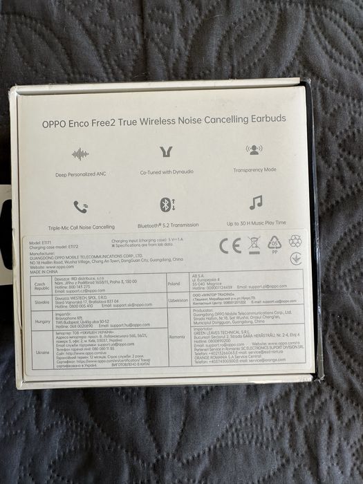 Продаю наушники OPPO Enco Free2 – отличное состояние!