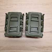 Zestaw 2x ładownica smg 5,56 / 7,62 system molle oliwkowa