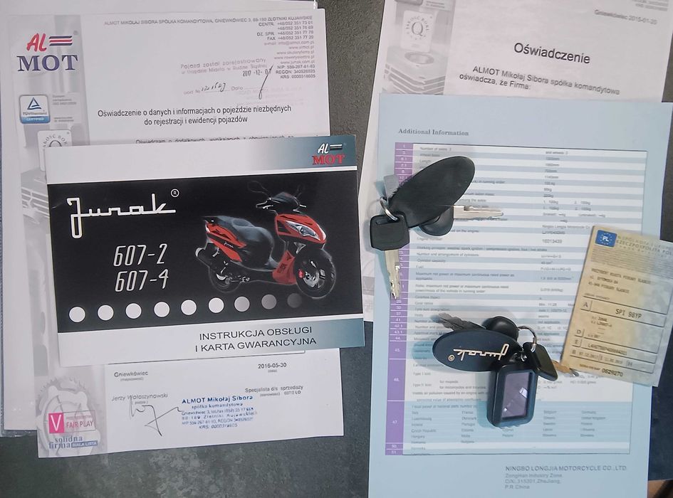 Skuter Junak 607 2t mały przebieg