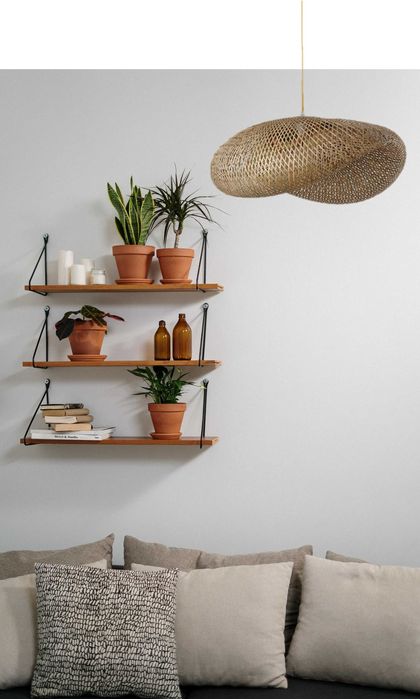 Lampa sufitowa lampa bambusowa naturalna boho