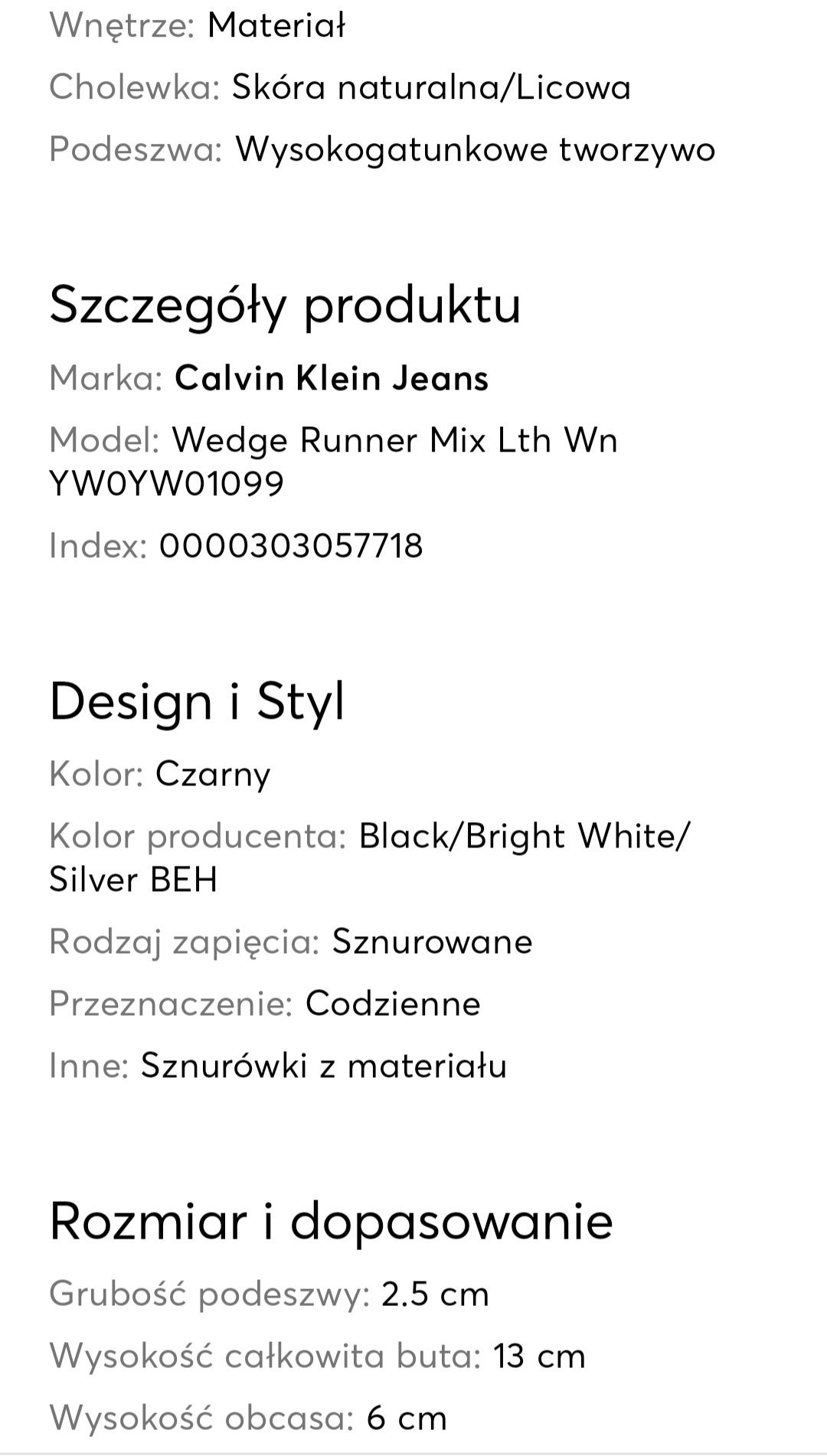 Buty sneakersy Calvin Klein 38,na gwarancji