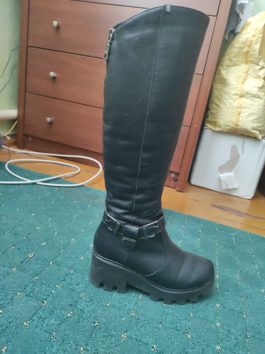 Зимние сапоги женские КОЖА