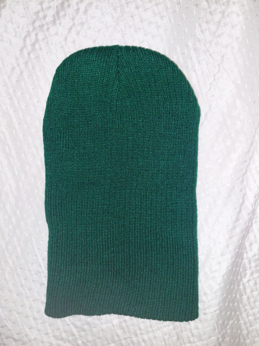 Nowa zielona długa czapka damska męska butelkowa
