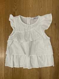 Biała bluzeczka z falbankami rozmiar 116 Reserved