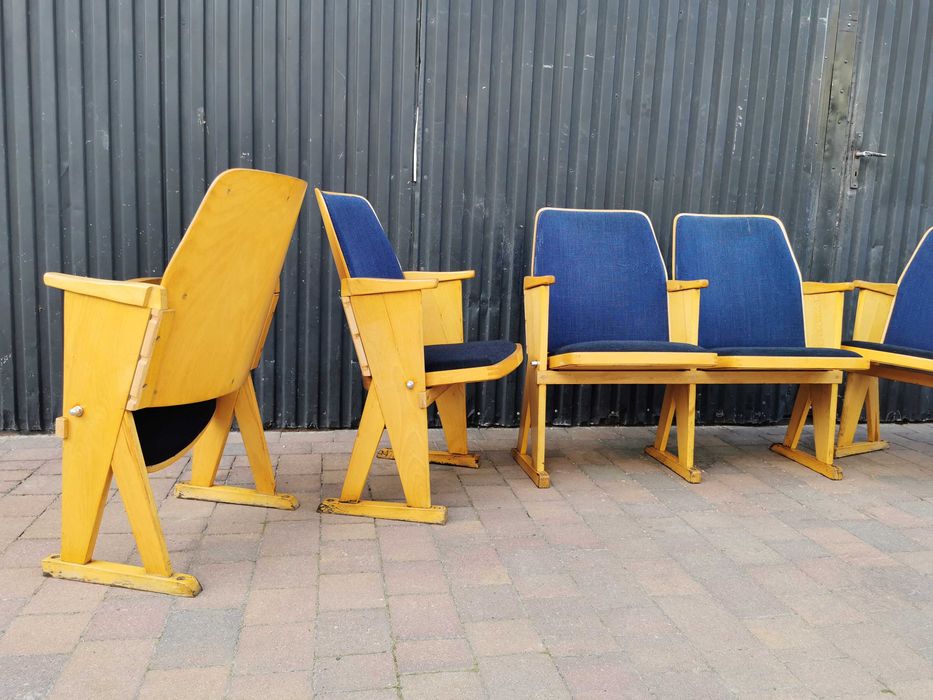Fotel kinowy lata 60 Czechosłowacja, PRL, Vintage, Retro, Loft