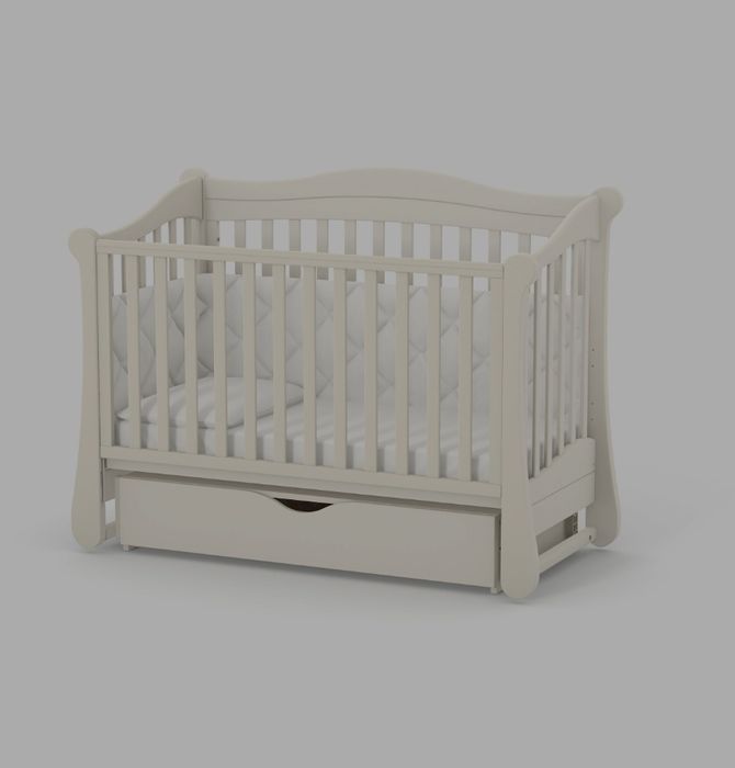 ТОРГ Ліжечко дитяче Верес+матрац+текстиль, бортики