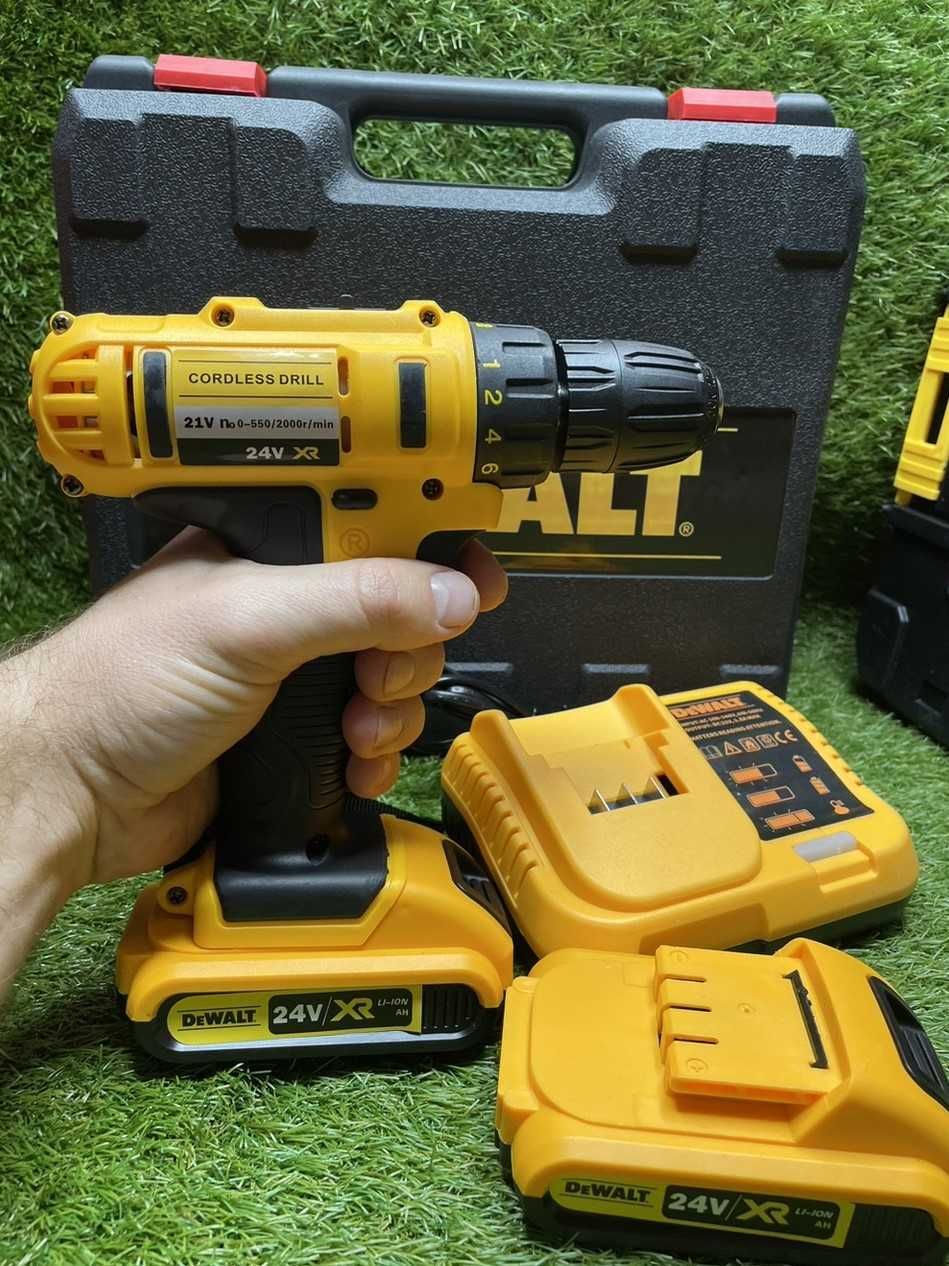 Аккумуляторный шуруповерт DeWalt + НАБОР инструментов в ПОДАРОК!
