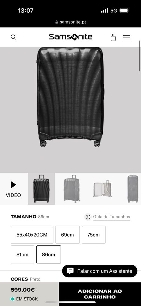 Samsonite conjunto de 2  malas C-Lite topo de gama