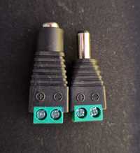 Conector jack DC par macho/fêmea