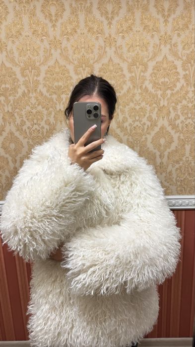Шуба лама біла розмір універсальний