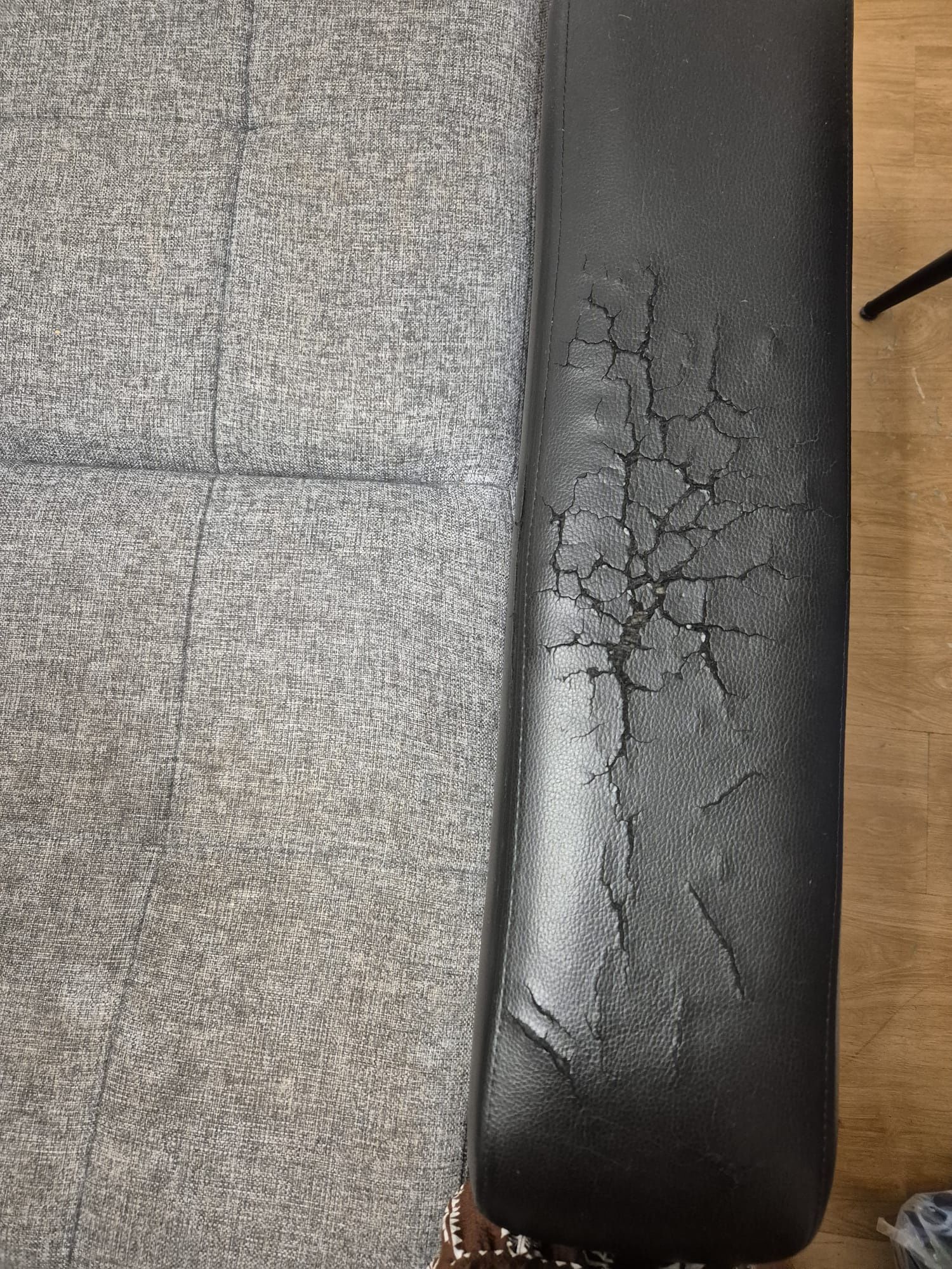 Sofá cama prima 3 lugares preto cinza