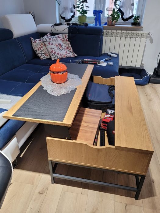 Stolik kawowy, ława składany,ze schowkiem,rozkładany do góry