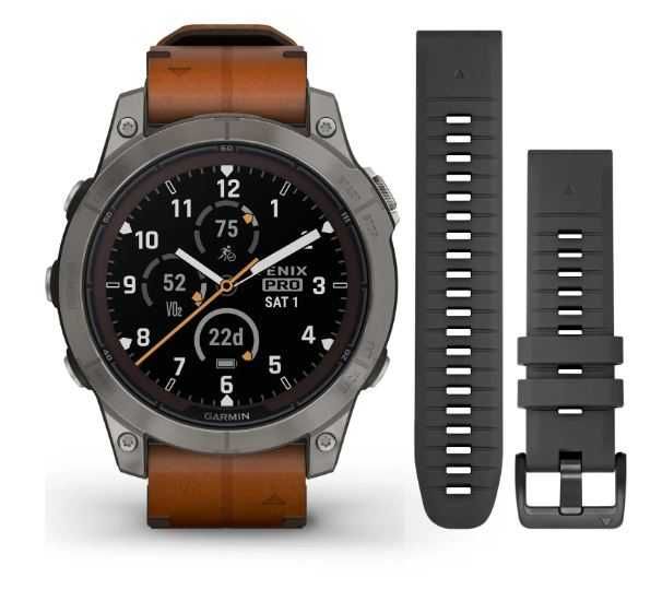 Garmin Fenix 7 pro sapphire solar titanium edycja jubilerska dwa paski