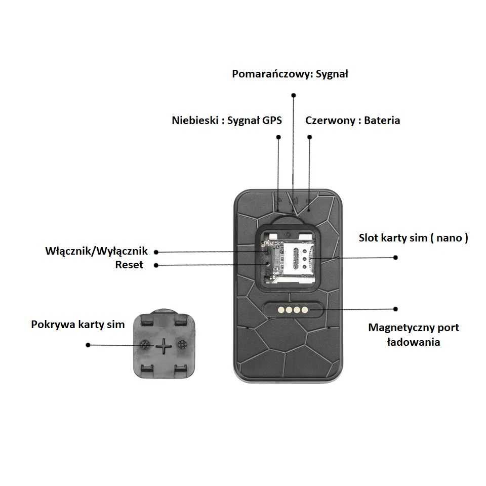 Lokalizator GPS 4G LTE 25 dni magnes PODSŁUCH MINI