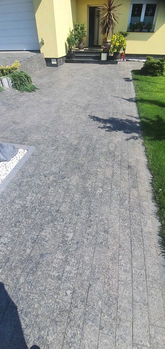 WYPRZEDAŻ !! Kostka Granitowa Cięta płomień LABRADORYT na podjazd