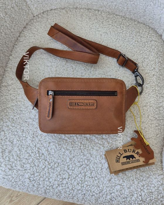 Кожаная сумка-бананка Hill Burry 15095. Германия. Шкіряна сумка