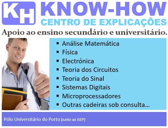 Explicações de Matemática, Física, Electrónica, Circuitos, T. Sinal,..