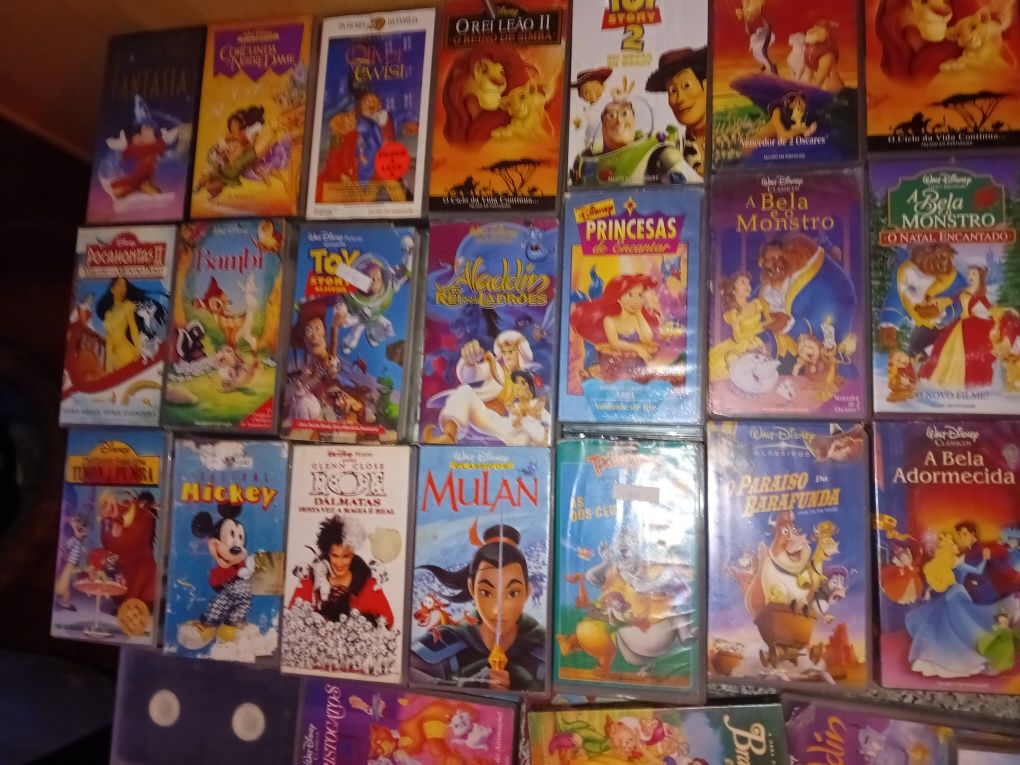 Conjunto de 94 Cassetes Vhs Clássicos Disney