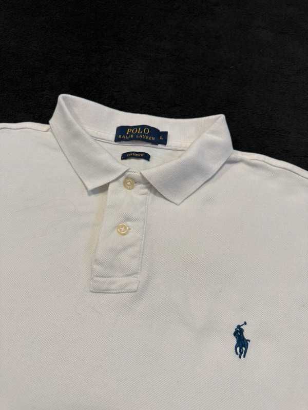 Biała elegancka koszulka polo Ralph Lauren - Size L