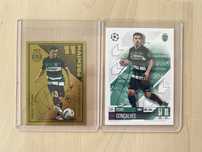 Cromo Assinado SCP Sporting Pedro Gonçalves Pote Panini e Topps Carta