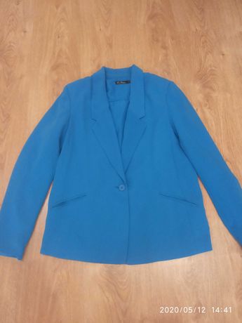 Пиджак женский синий ,индиго , 44 размер Kira Plastinina