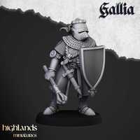 Knight of Gallia on Foot #2 Highlands Miniatures Old World Warhammer