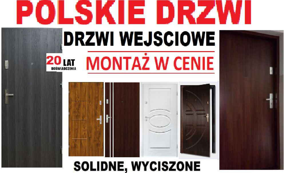 DRZWI zewnętrzne ,wejściowe do mieszkania w bloku z montażem.