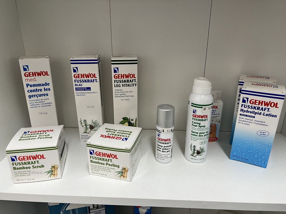 Produtos Gehwol para vários efeitos