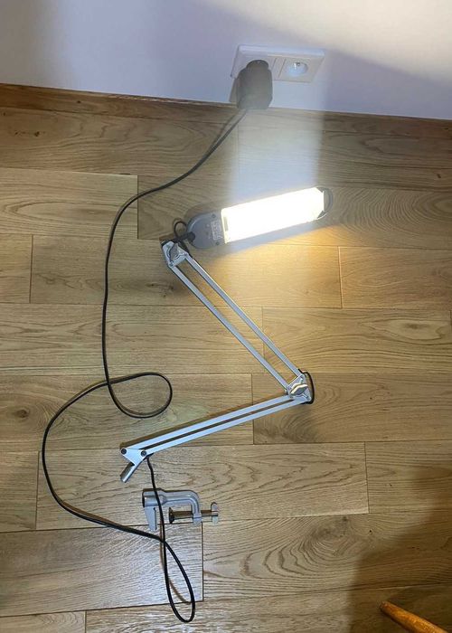 IKEA lampka biurkowa lampa mocowana do blatu srebrna TRANSPORT GRATIS