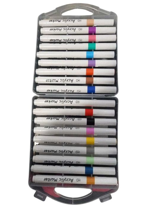 Акрилові маркери 18 шт/уп. Marker Acrylic Yulin Y-04-18 в кейсі