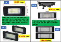 Luz LED matrícula para BMW