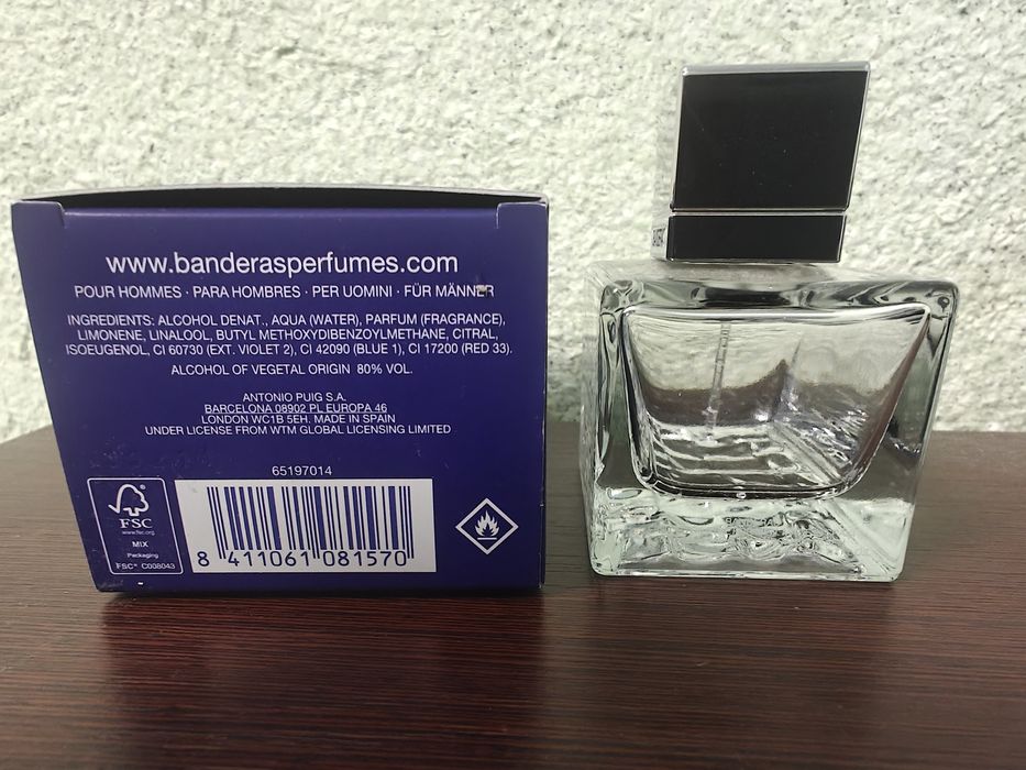 Antonio Banderas Blue Seduction пустой флакон та коробка
