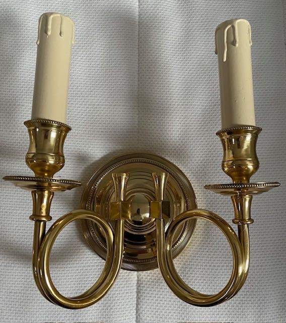 Par de Apliques de parede dourados