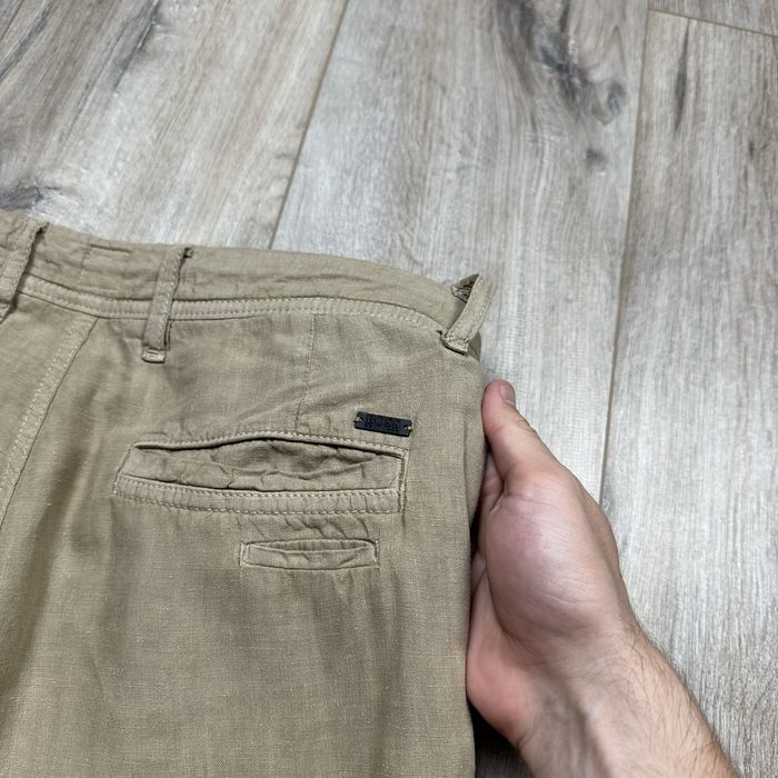 Штани лляні Hugo Boss Чіноси