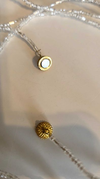 Pendente (pulseira) branco-pérola