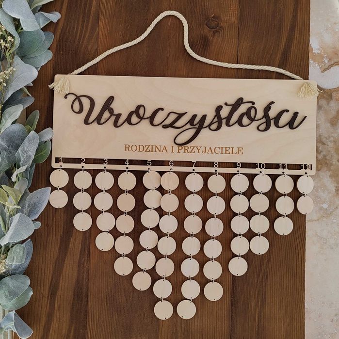 Kalendarz urodziny rodziny, uroczystości, sklejka [24_1]