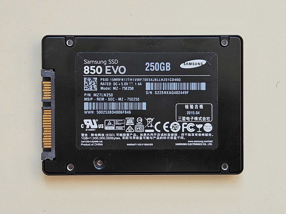 SSD 250Gb SATA 2.5 Samsung 850 EVO MZ-75E250 80% здоров'я