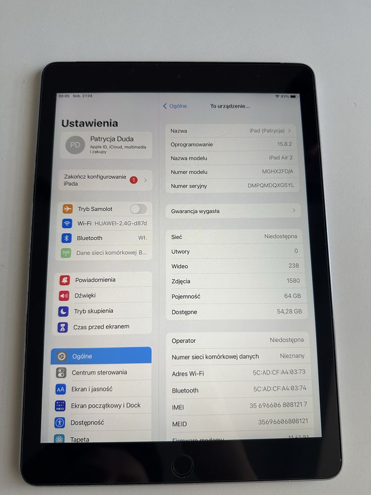 iPad air 2 64GB cellular