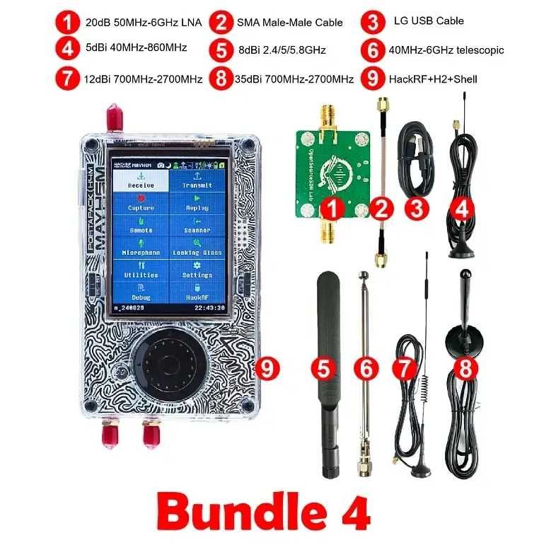 SDR радіостанція HackRF One Portapack H4M Mayhem 2.0.2