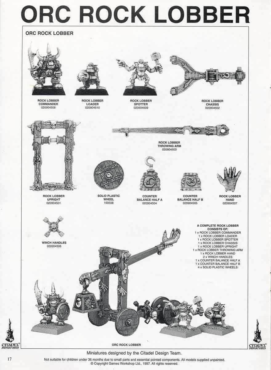 Warhammer Fantasy Old World Orc Rock Lobber, metal