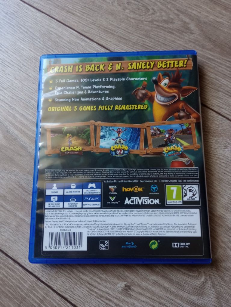 Crash Bandicoot N Sane Trilogy PS4
