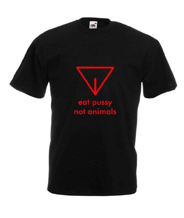 Wege wegan koszulka t-shirt V02 EAT PUSSY NOT ANIMALS