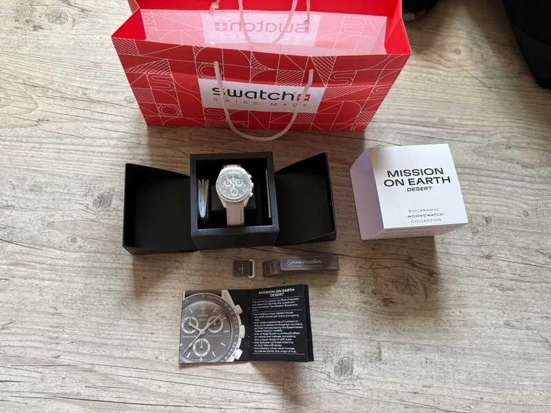 Omega x Swatch SO33T103 Desert - Stylowy Design dla Pustynni