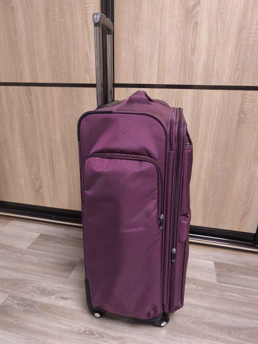 Чемодан гигант для путешествий, чемодан на колесах з тканини фірмовий