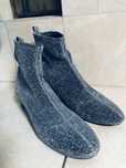 Zara srebrne botki 39 brokatowe