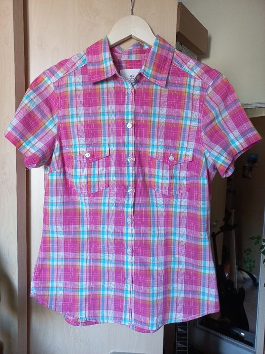 Koszula damska w kratę na krótki rękaw