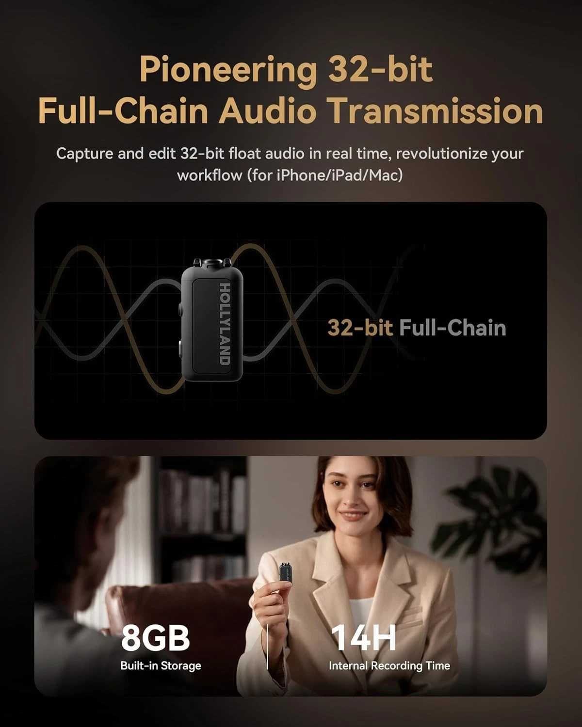 Мікрофон Hollyland Lark MAX 2 Wireless Microphone Ultimate Combo