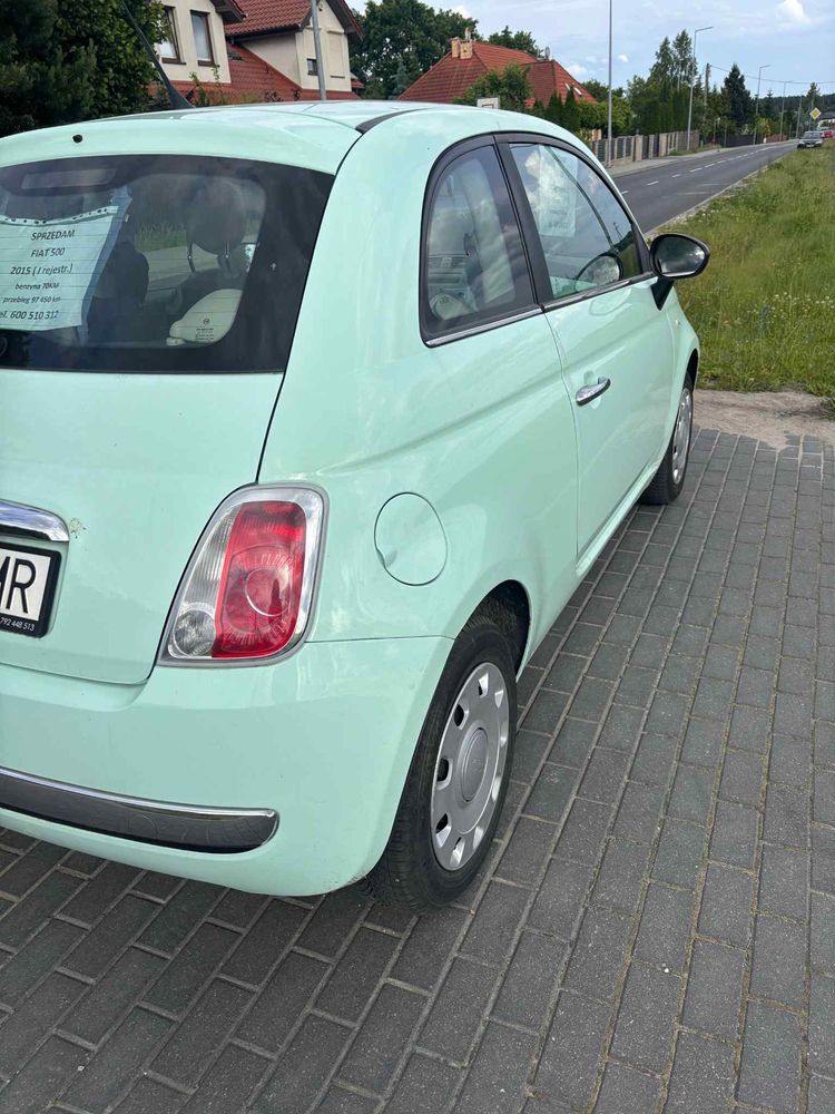 Fiat 500 kolor miętowy, wyjątkowy