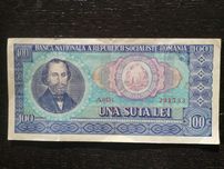 Banknot Rumunia Una Suta Lei 1966